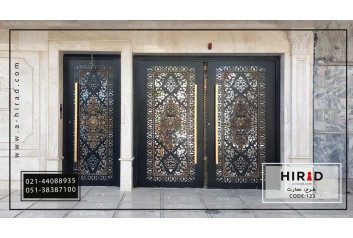 درب  ماشین رو به همراه نفررو   کد 20123 طرح عمارت  